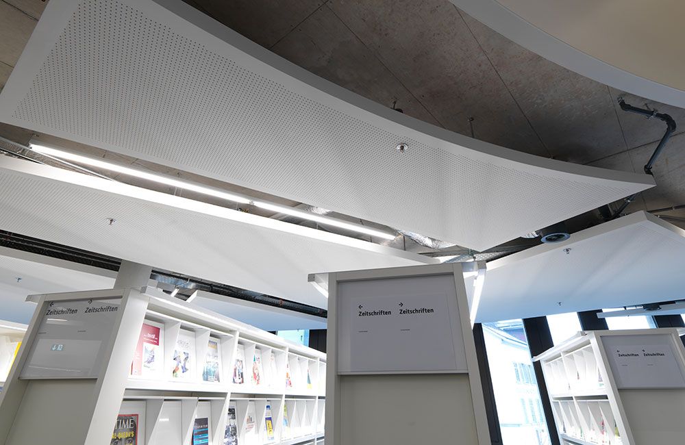 Campus FH Brugg-Windisch - Bibliothek mit Akustikdecken